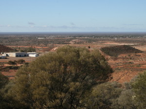 From Warramboo Hill the town of Mount Magnet seems very small.