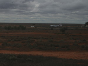 In the middle of nowhere... an airstrip.