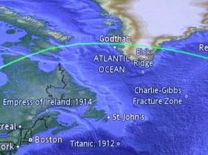 Useful information displayed on the map, like the location of historically significant shipwrecks